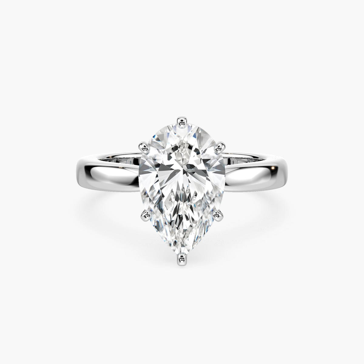 3 Carat Pear Diamond Moonshine Solitaire Ring