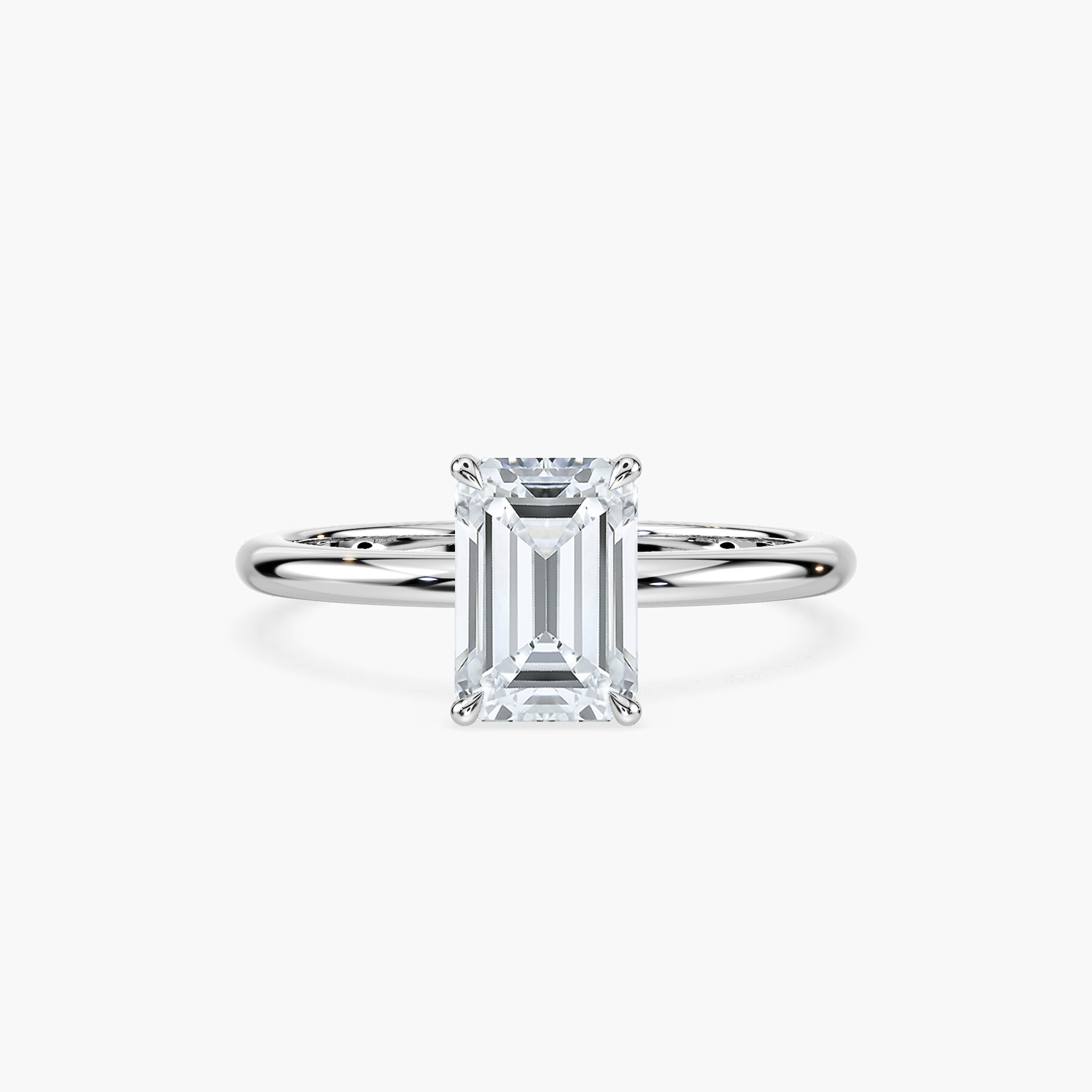 2.50 Carat Emerald Diamond Solitaire Ring