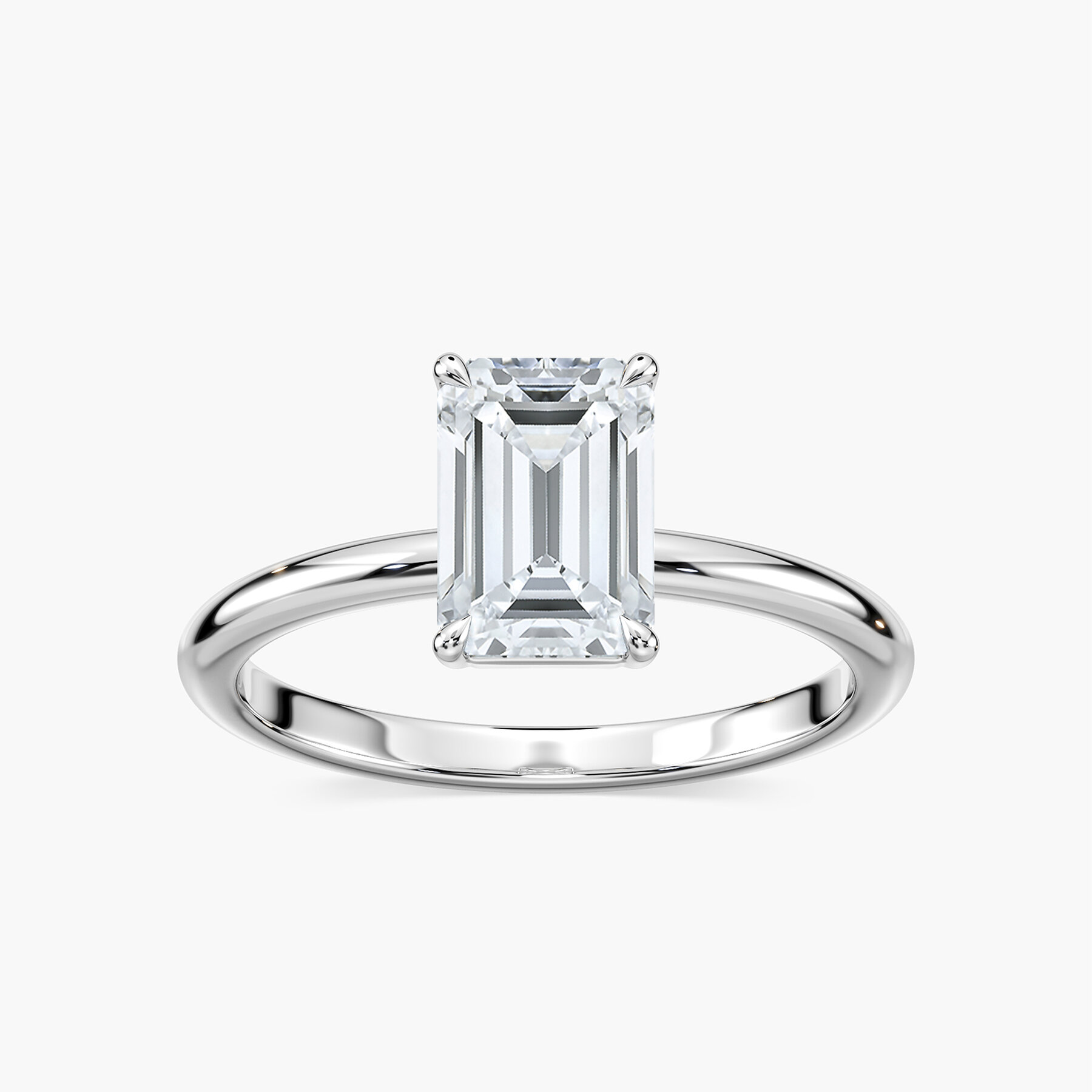 2.50 Carat Emerald Diamond Solitaire Ring