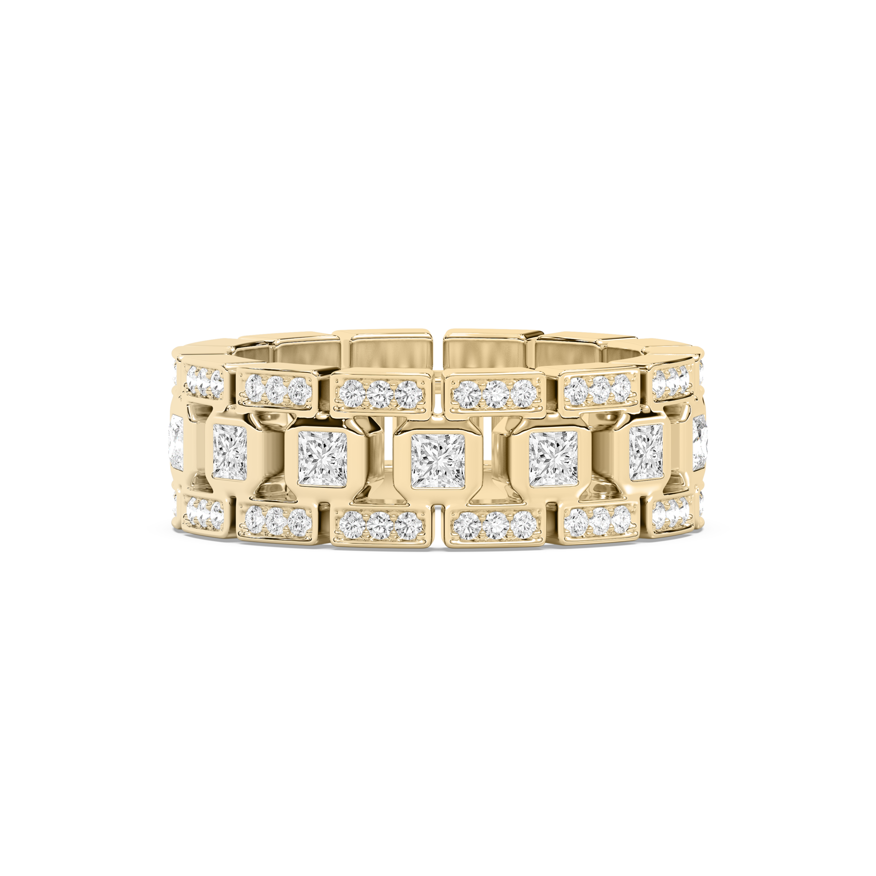 1 Carat Round and Princess Cut Lab Diamond Groom Engagement Ring