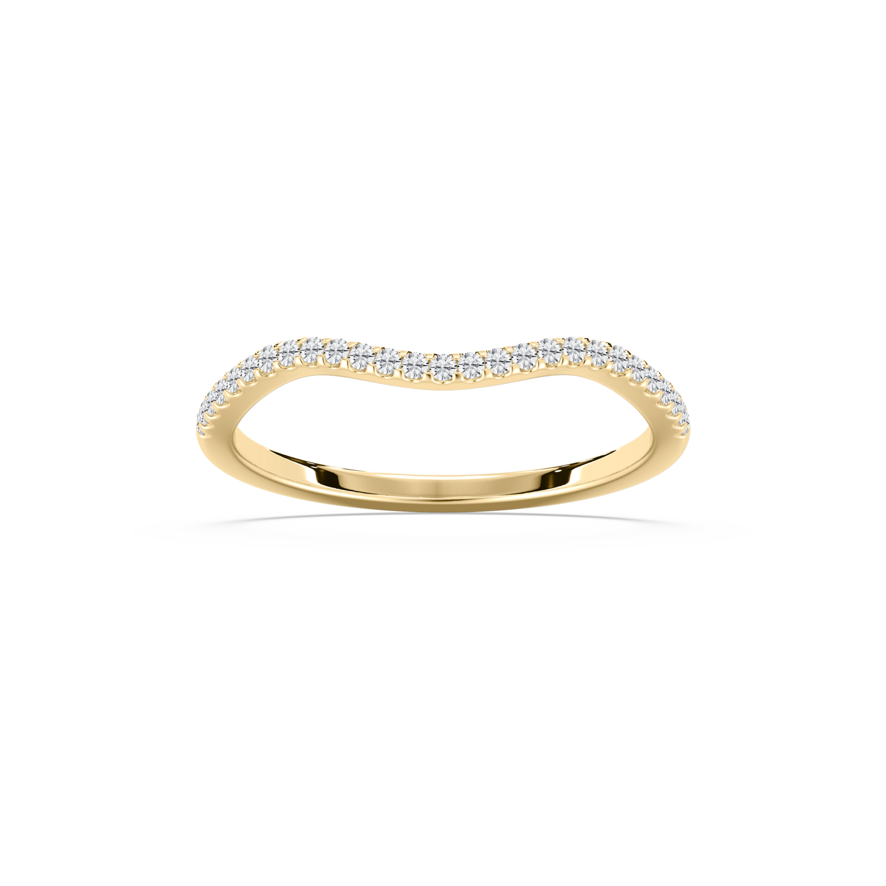Zigzag Round Lab Grown Diamond Wedding Band