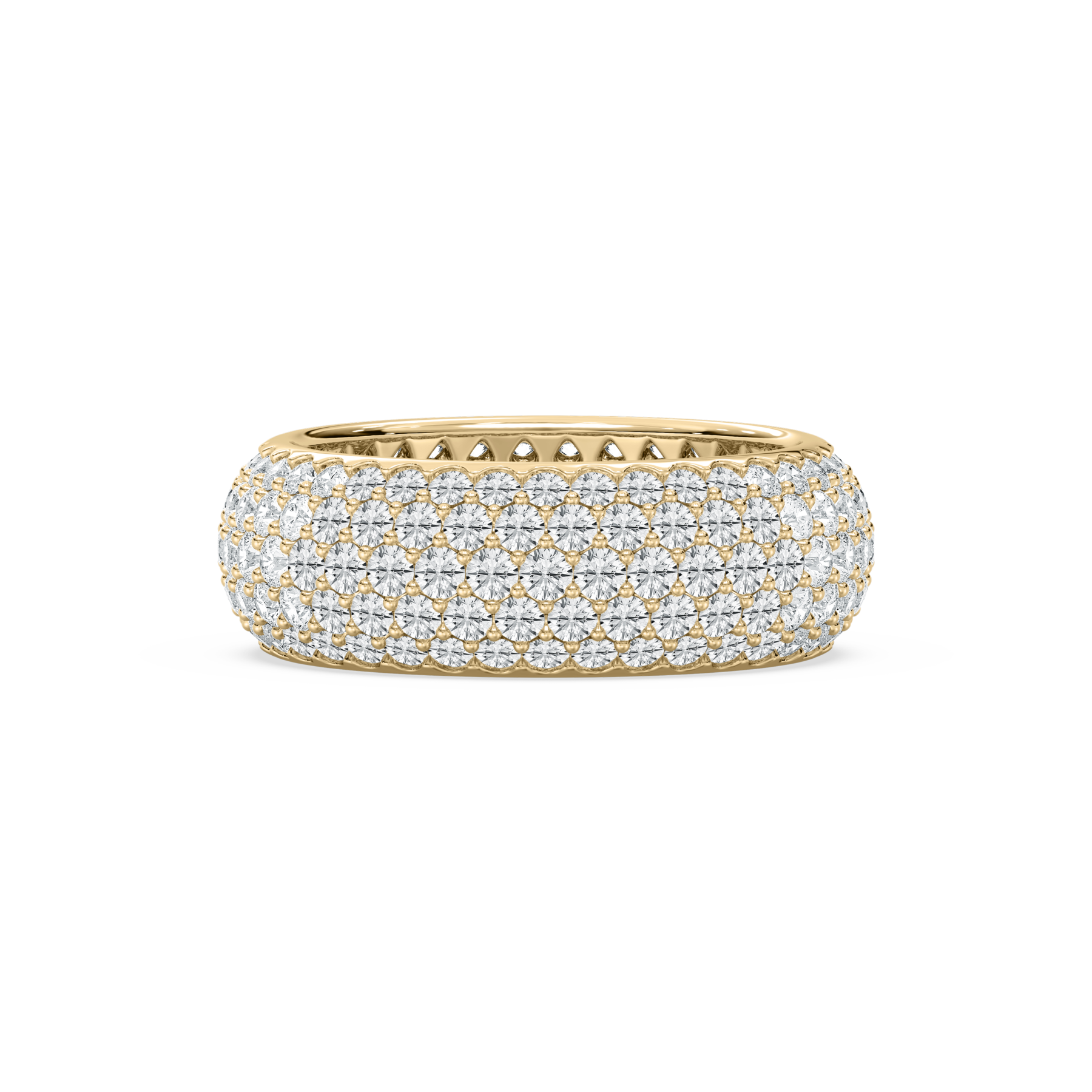 Round Diamond Sheine Wedding Band 