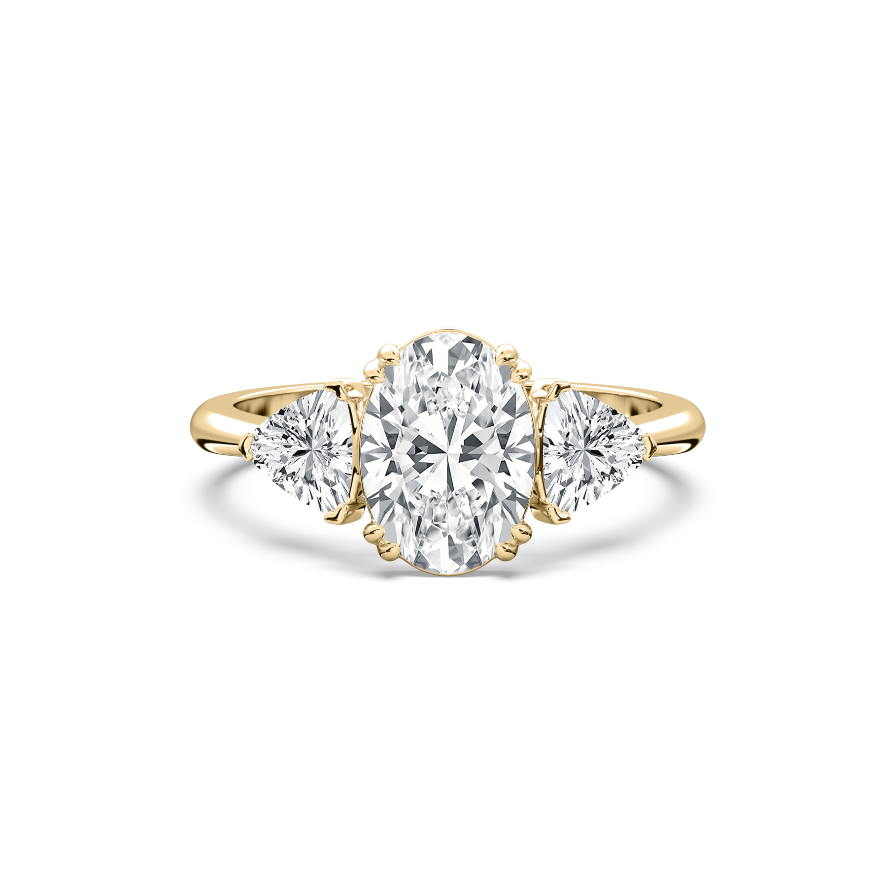 3 Carat Oval Diamond Arvin Three Stone Ring