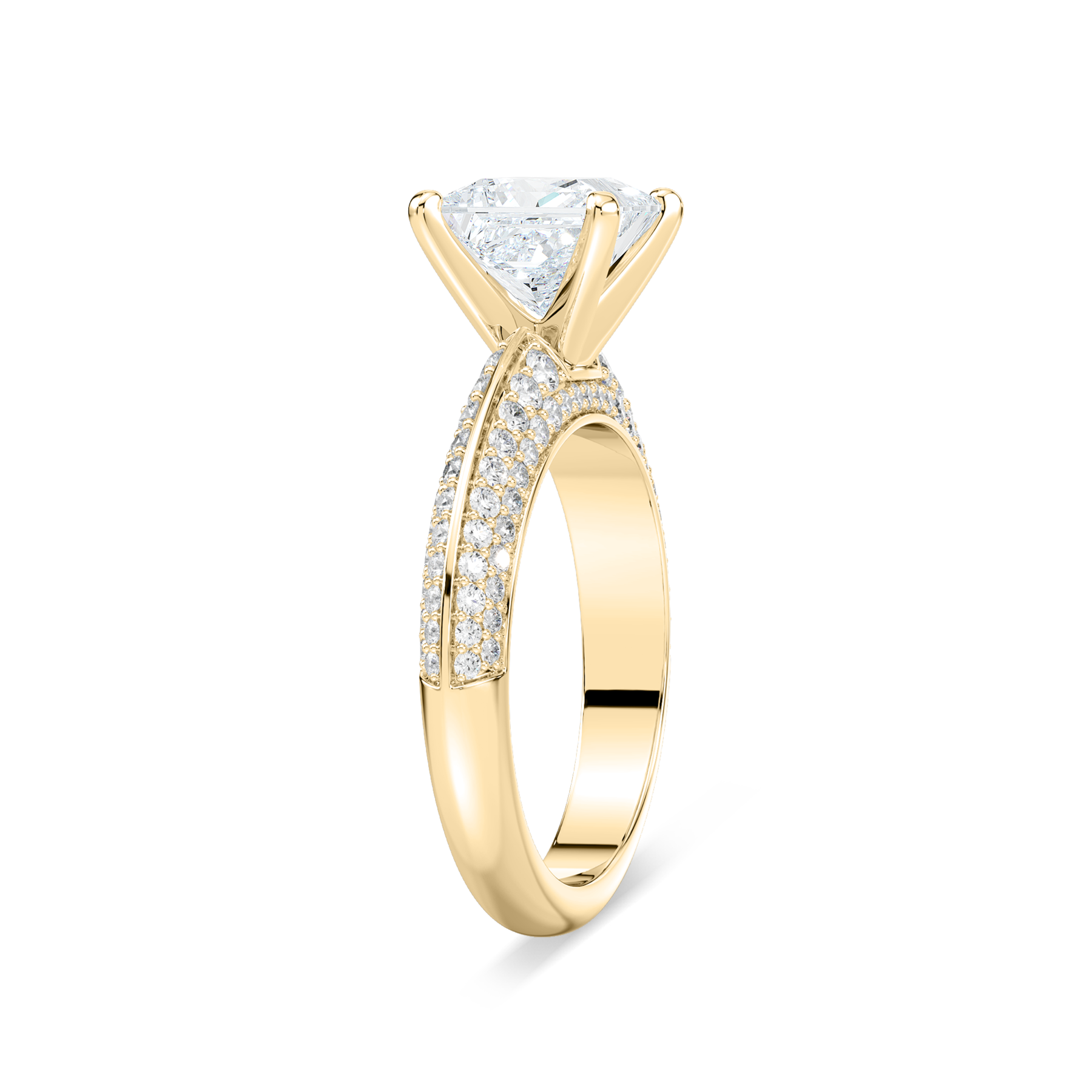 2 Carat Princess Shape Diamond Engagement Ring For Girl