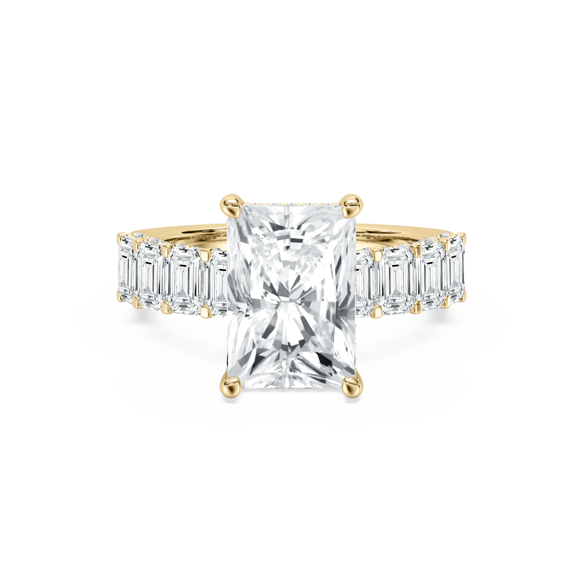 5 Carat Radiant Shape Diamond Engagement Ring