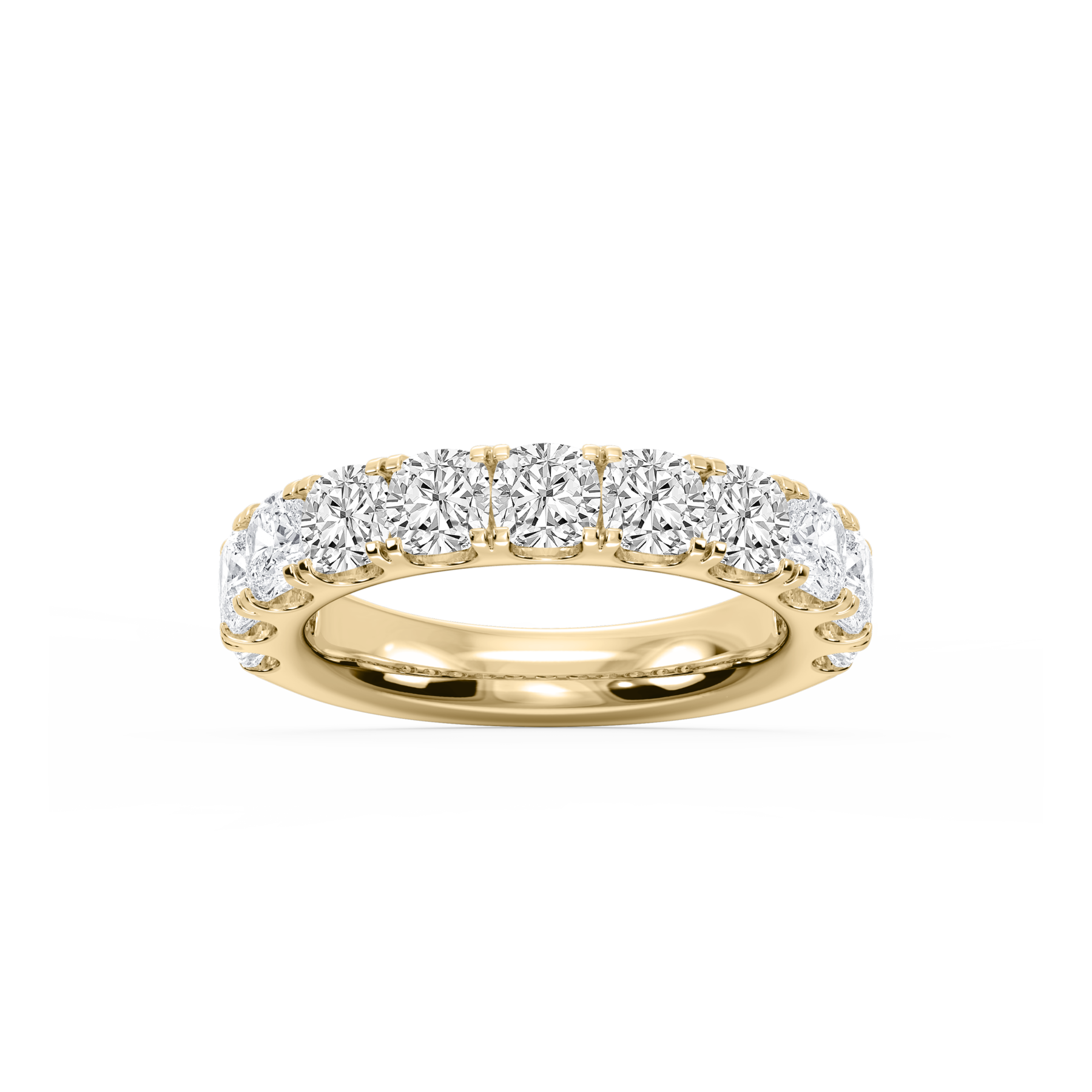 Luxury Cushion Shape Lab Grown Diamond Eternity Band