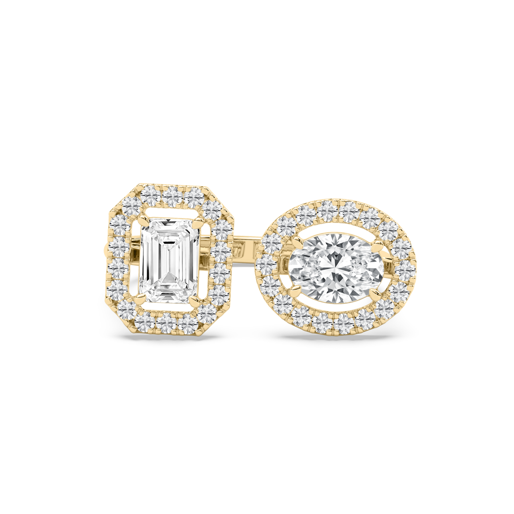 1.50 Carat Multishape Diamond Halo Engagement Ring