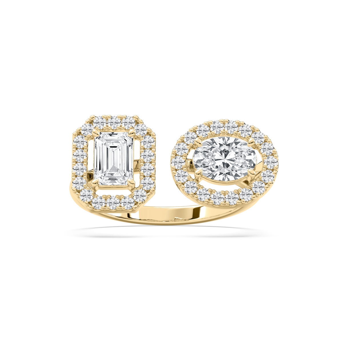 1.50 Carat Multishape Diamond Halo Engagement Ring