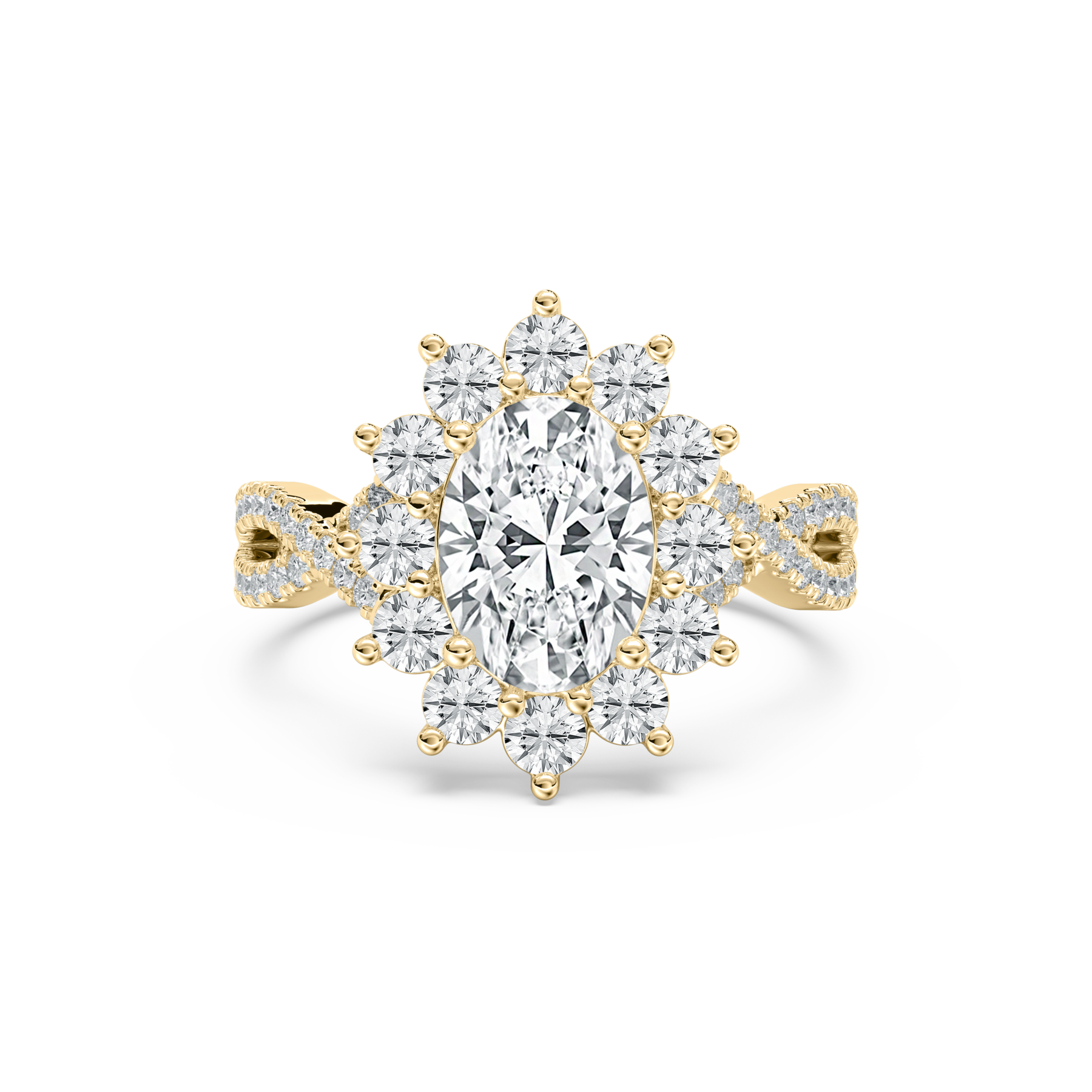 2 Carat Oval Diamond Eternal Charm Halo Ring