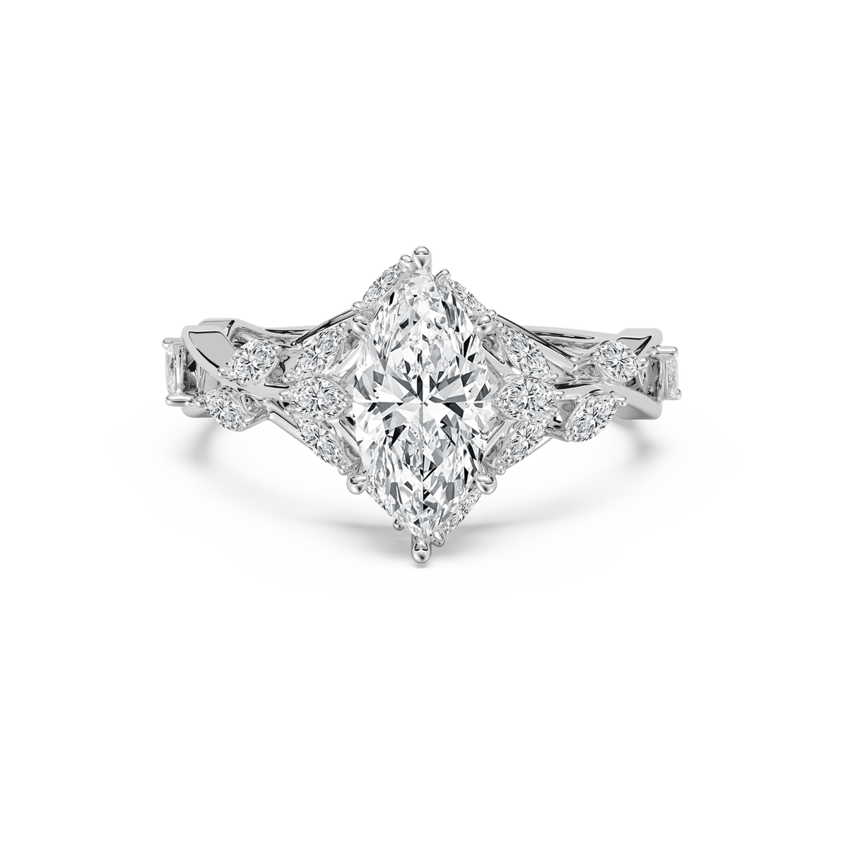 1.50 Carat Marquise Shape Diamond Designer Ring