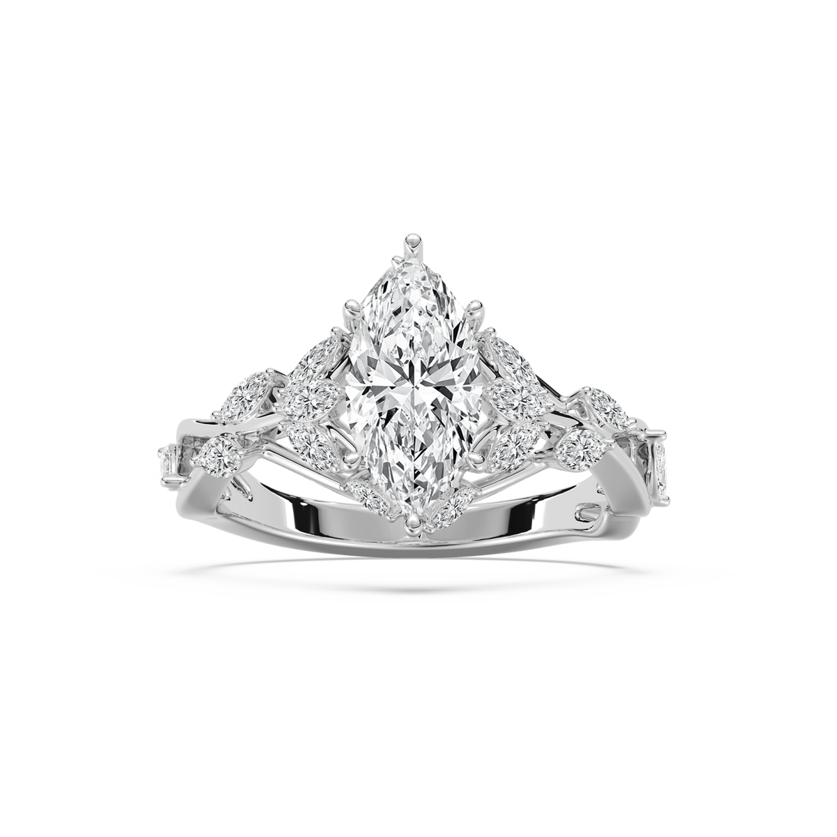 1.50 Carat Marquise Shape Diamond Designer Ring