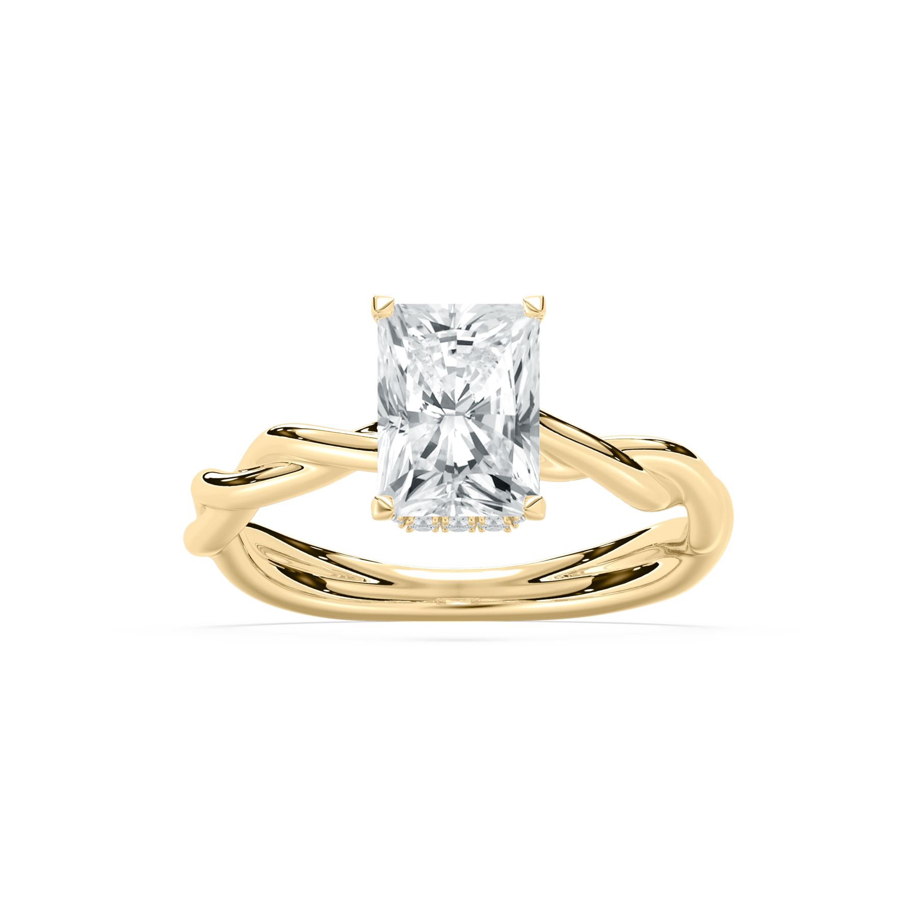 2 Carat Radiant Diamond Callindra Hidden Halo Ring