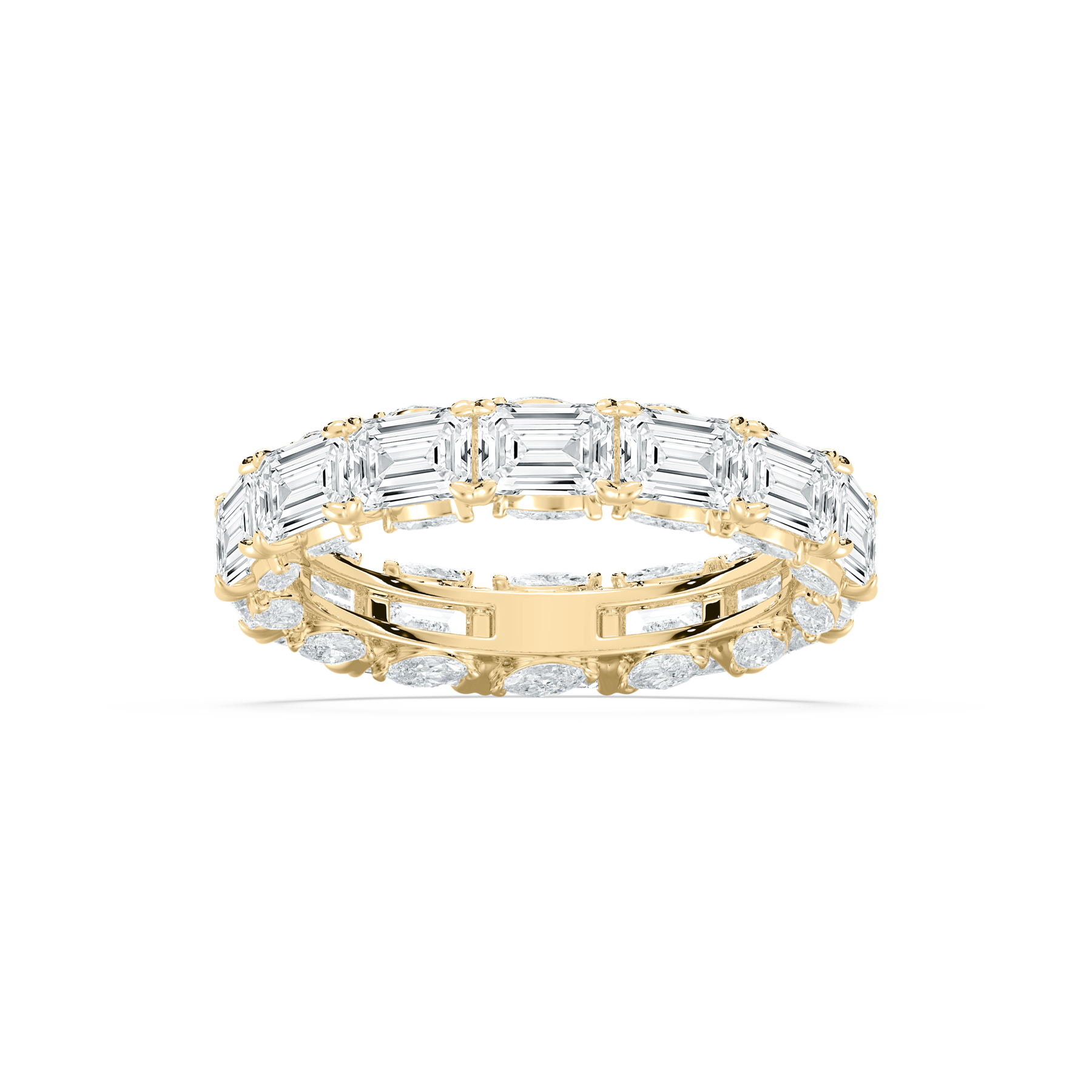 5.50 Carat Emerald And Marquise Diamond Full Eternity Band