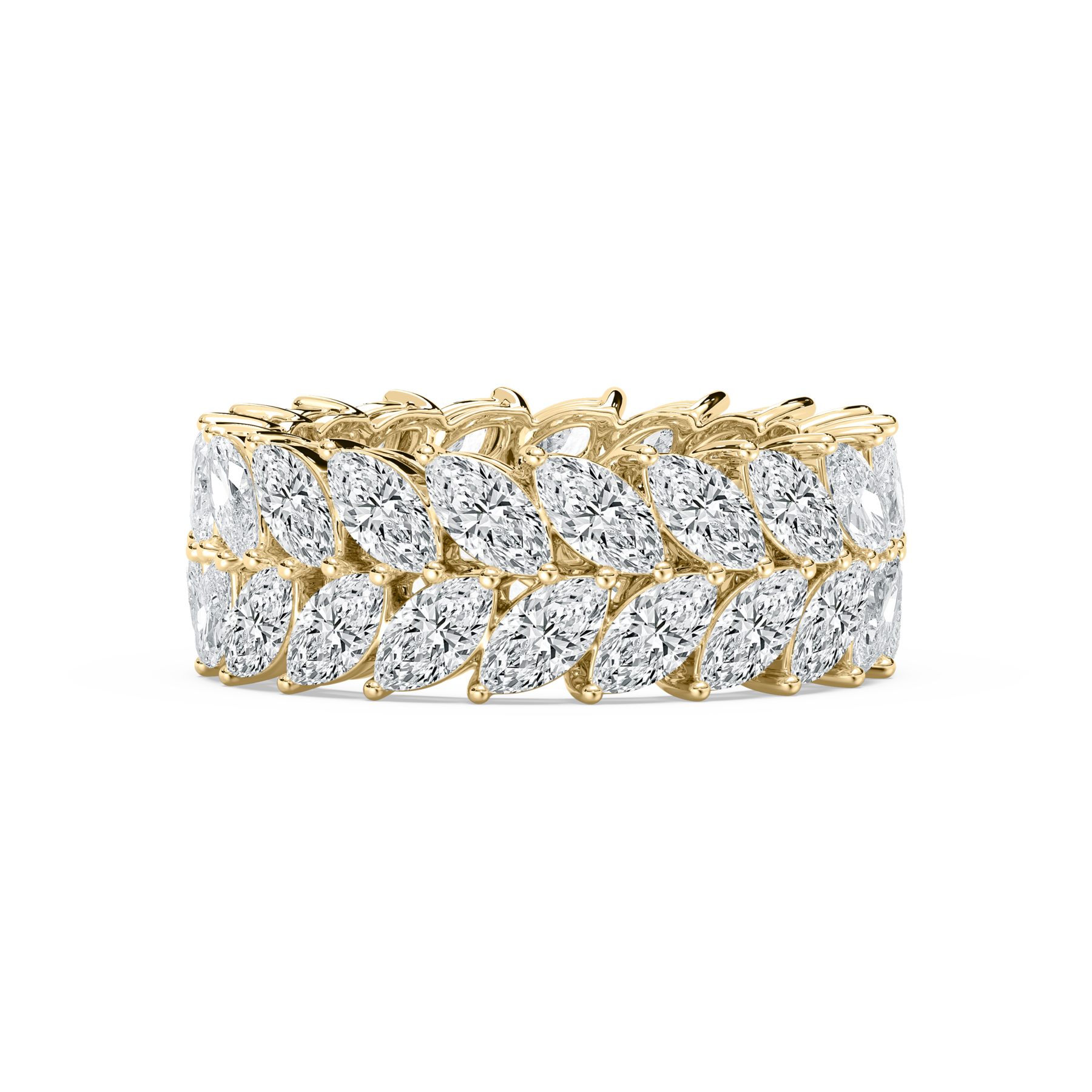6 Carat Marquise Diamond Double Line Full Eternity Band