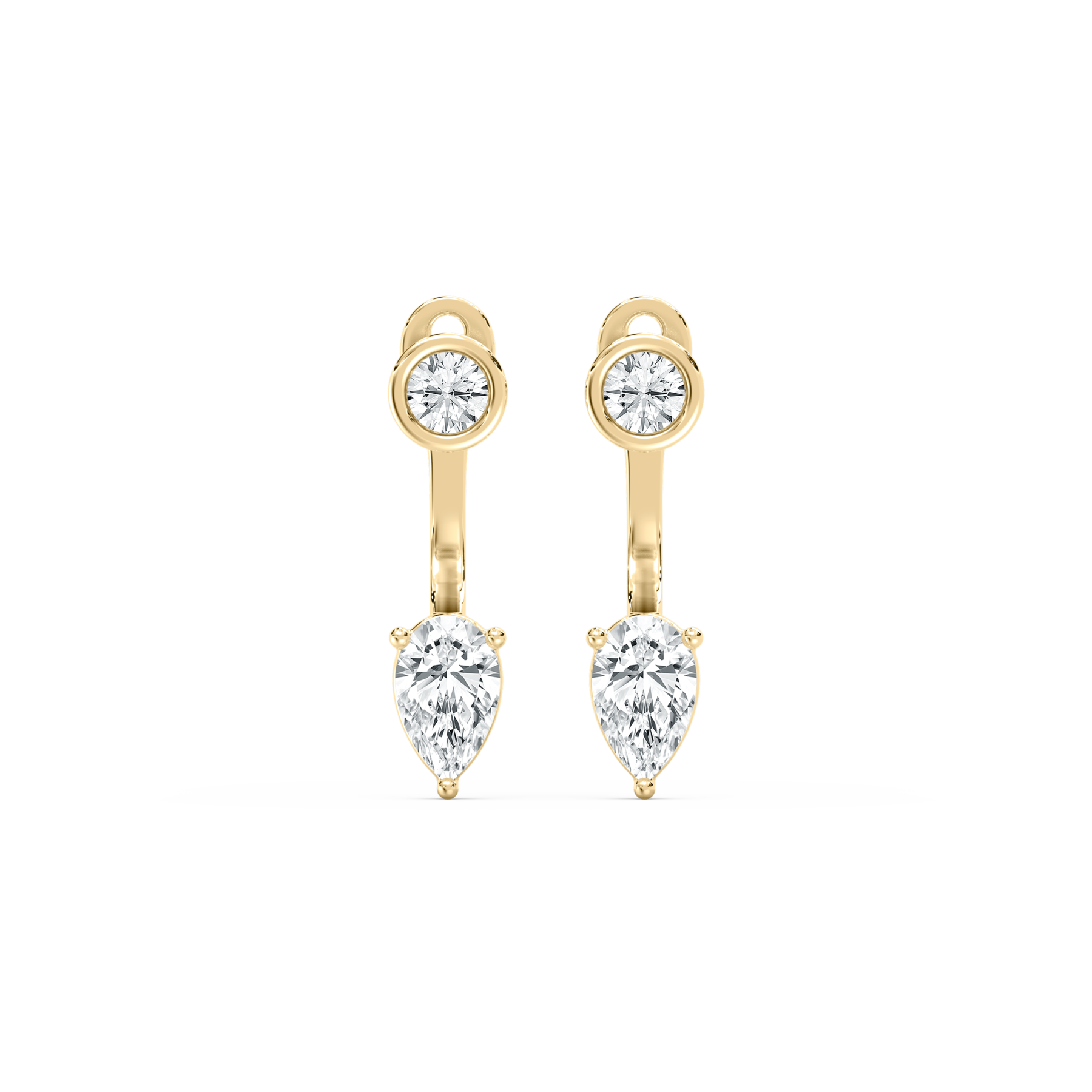 Pear And Round Diamond Oratile Fashion Earring
